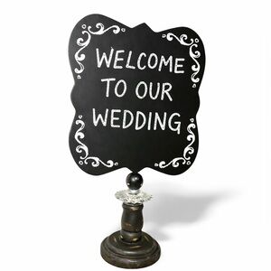 Elegant Decorative Chalkboard 13.5" High Wedding Anniversary